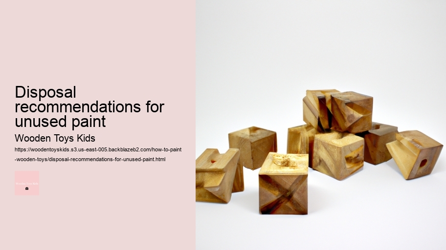 Disposal recommendations for unused paint